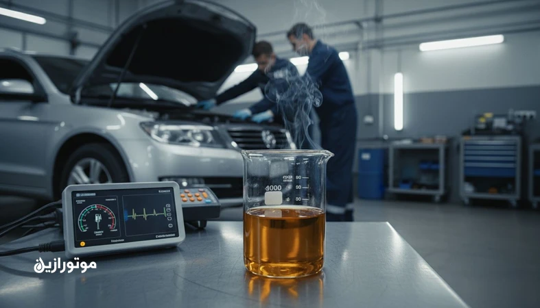 نقد روغن‌های کم‌دود و کم‌مصرف در یک تعمیرگاه؛ نمایش نمونه روغن و بررسی کاهش دود و مصرف سوخت