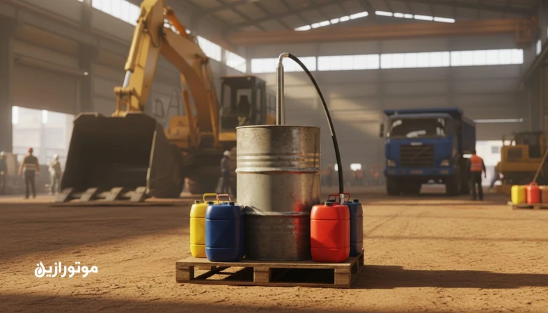 مدیریت روانکار در کارگاه عمرانی و معدنی از بشکه تا انتقال تمیز و مصرف در ماشین‌آلات سنگین