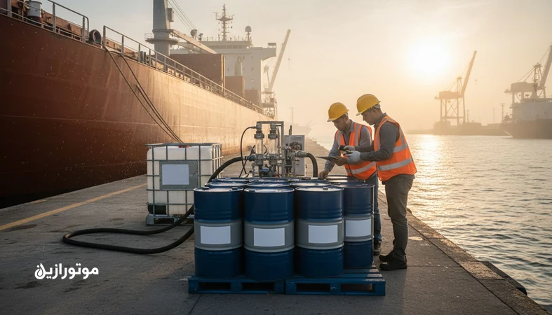 مدیریت روانکار در ناوگان دریایی از انبار بندر تا انتقال و تحویل روغن به کشتی با کنترل آلودگی و ردیابی بچ