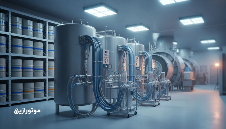 نمایی از مدیریت روانکار در نیروگاه از انبار مرکزی تا سیستم‌های توربین و ژنراتور با انتقال بسته و کنترل آلودگی