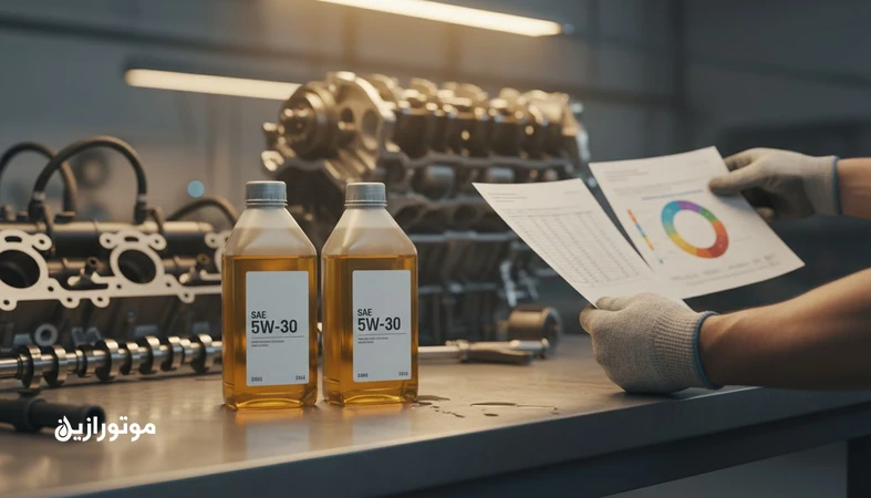 مقایسه حرفه‌ای دو روغن موتور با ویسکوزیته مشابه بر اساس استانداردها و HTHS در محیط تعمیرگاه