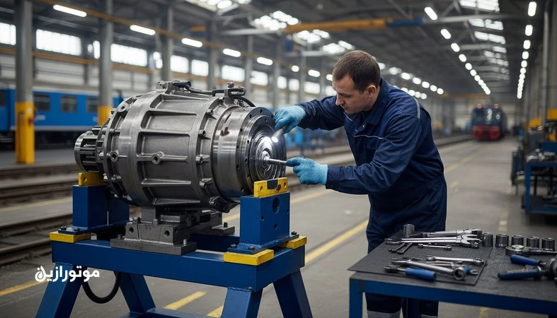 کنترل نشتی روغن گیربکس ریلی در دیپو با تمرکز بر آب‌بند، بازرسی و سرویس استاندارد