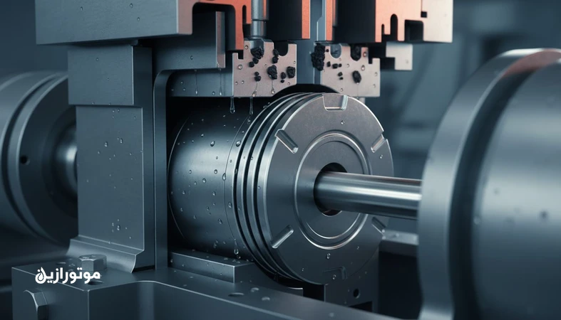 نمای برشخورده کمپرسور رفتوبرگشتی با تمرکز بر روانکاری، کنترل رطوبت، ککزایی و سایش رینگها