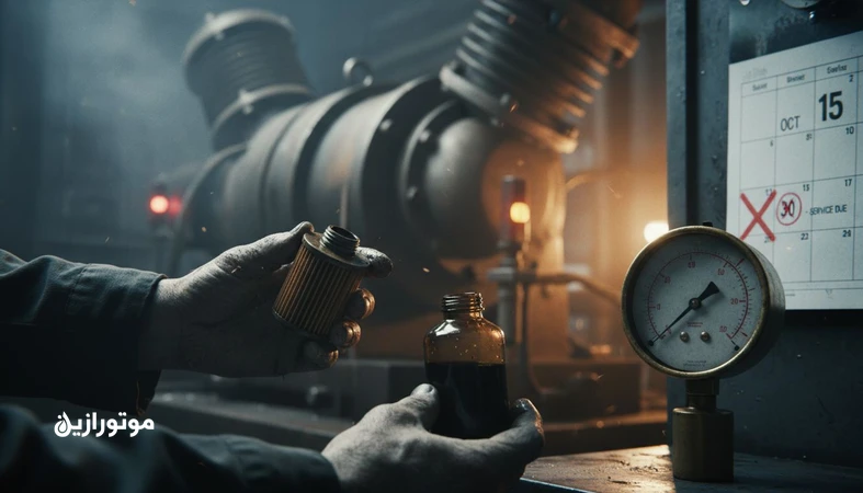 خطای زمان بندی تعویض روغن در تعمیرات و نگهداری؛ روغن درست اما سرویس دیرهنگام که باعث افت فشار و افزایش دما می شود