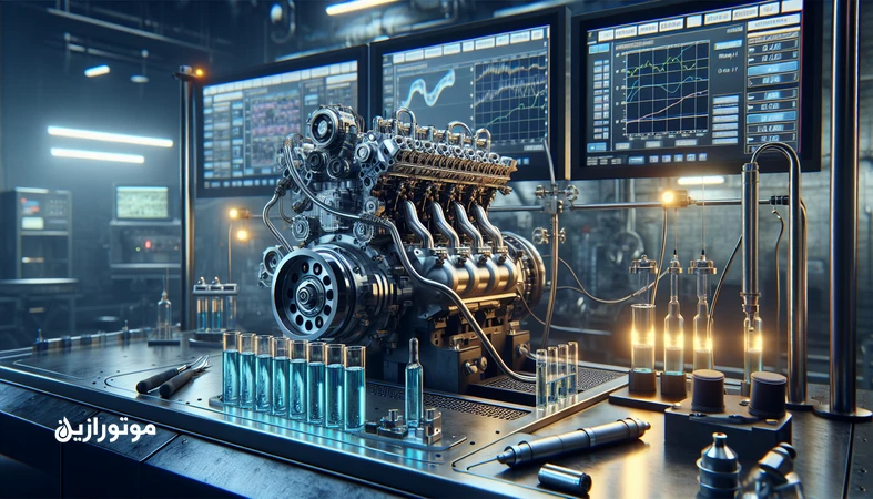 نمایی از تست موتور در آزمایشگاه برای سخت‌گیرانه‌تر شدن آزمون‌های API و اثر آن بر کیفیت روغن موتور
