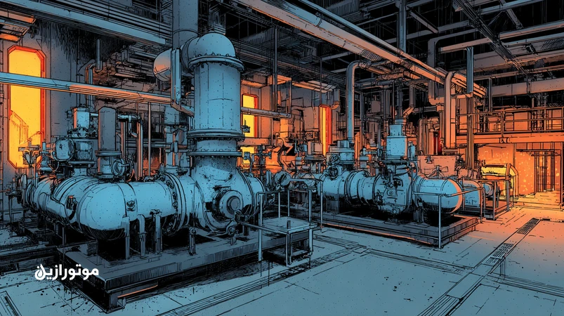 نمای فنی از سیستم روغن هیدرولیک نیروگاهی با نمایش Thermal Ageing، تغییر رنگ روغن، نقاط داغ و تاثیر آن بر سروووالوها