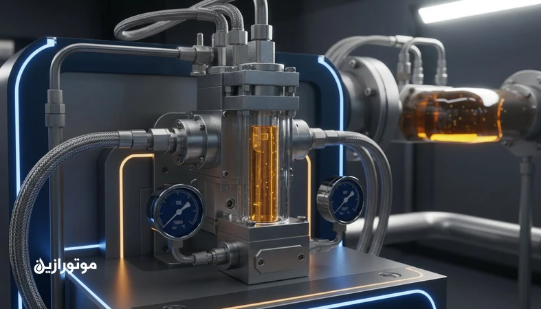 سیستم هیدرولیک کنترل توربین نیروگاهی با نمایش انتخاب گرید و ویسکوزیته روغن و کنترل آلودگی و فیلتراسیون در سرویس سخت