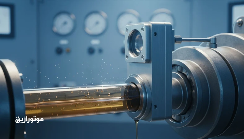 سنسور رطوبت و آب در روغن روی خط روانکاری در کنار محفظه یاتاقان برای پایش آنلاین و پیشگیری از خرابی یاتاقان