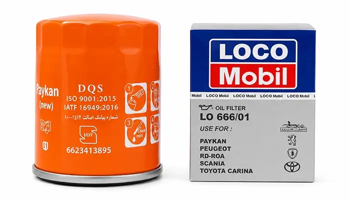 فیلتر روغن خودرو لوکومبیل مدل LO 666/01 مناسب پیکان، پژو RD، روآ، اسکانیا و تویوتا کارینا