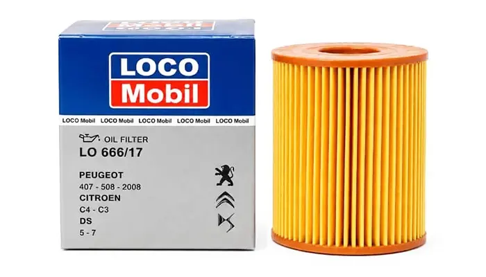 فیلتر روغن خودرو لوکومبیل مدل LO 666/17 مناسب پژو ۲۰۰۸، ۴۰۷، ۵۰۸ و سیتروئن